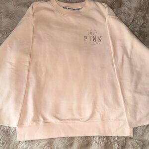 PINK Victoria's Secret Light Pink Crew Neck Sweater